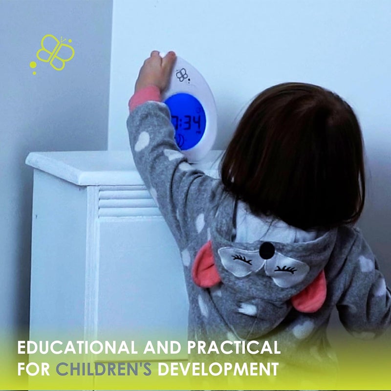 bbluv Klöck Kids Alarm Clock – Travel Digital Sleep Training for Bedrooms, Adjustable Night and Sunrise Wake Up Light, Large Interface for Toddlers Learning Time – 7 Levels of Brightness - Image 5